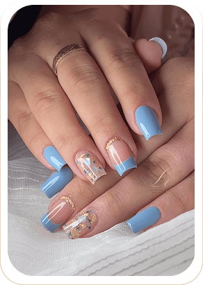 Unhas de gel molde f1 azul